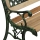 Banca gradina Garden Collections, 124x74x43 cm, cadru otel, lemn de plop, design minimalist